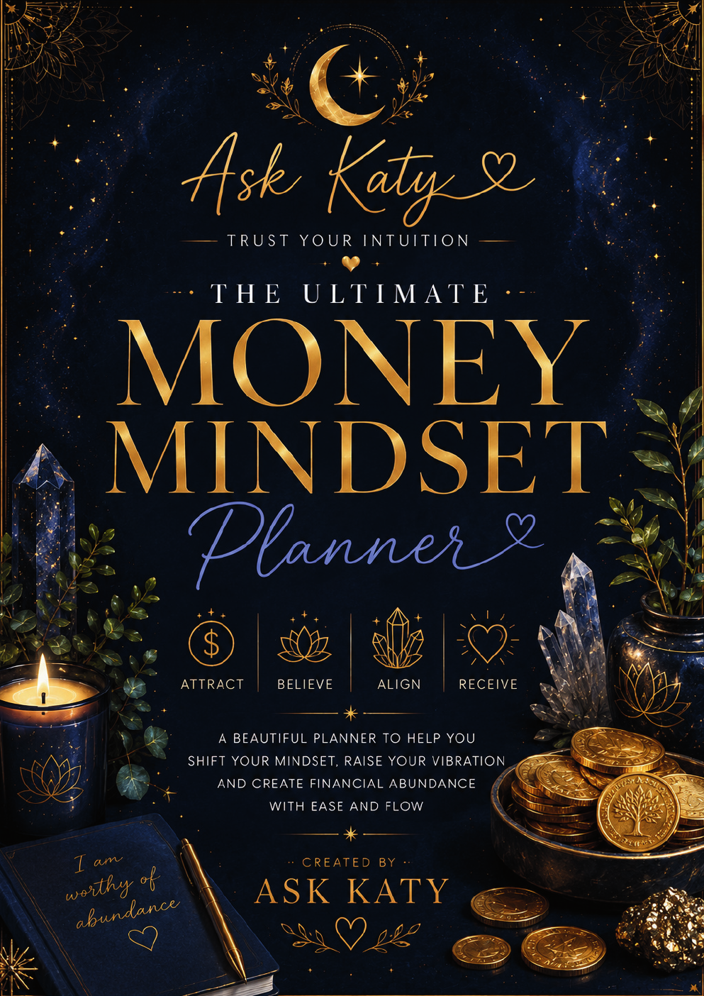 Ask Katy Ultimate Money Mindset Planner digital PDF cover